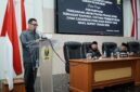 Sendi A Maulana, anggota DPRD Kab. Sukabumi dari Fraksi PDIP menyampaikan padangan umum pada rapat paripurna DPRD, Jumat (16/5/2025)