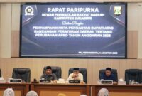 DPRD Kabupaten Sukabumi gelar rapat paripurna Penyampaian Nota Bupati, Senin (4/8/2025).