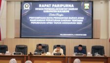 DPRD Kabupaten Sukabumi gelar rapat paripurna Penyampaian Nota Bupati, Senin (4/8/2025).