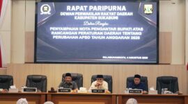 DPRD Kabupaten Sukabumi gelar rapat paripurna Penyampaian Nota Bupati, Senin (4/8/2025).