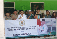 Anggota DPRD Kabupaten Sukabumi, Hamzah Gurnita, gelar reses di Pondok Pesantren Sirojulhaq, Palabuhanratu, Senin (15/9/2025).
