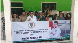Anggota DPRD Kabupaten Sukabumi, Hamzah Gurnita, gelar reses di Pondok Pesantren Sirojulhaq, Palabuhanratu, Senin (15/9/2025).