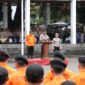 Apel kesiapan tanggap darurat bencana di Alun-Alun Palabuhanratu, Rabu (5/11/2025).