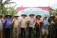 Panen Raya Jagung Serentak Kuartal I di Kampung Gudang, Nagrak, Kamis (8/1/2026).