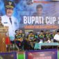 Bupati Sukabumi, Asep Japar, saat membuka turnamen tenis meja Bupati Cup 2026, Sabtu (7/2/2026).