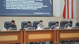 Rapat Paripurna DPRD Kabupaten Sukabumi, Kamis (9/7/2026).