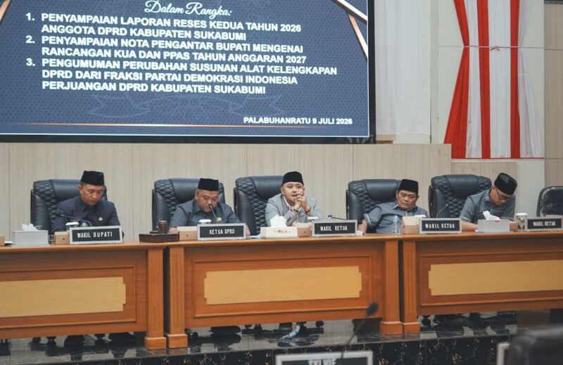 Rapat Paripurna DPRD Kabupaten Sukabumi, Kamis (9/7/2026).