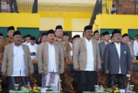 Ketua DPRD Kabupaten Sukabumi, Budi Azhar Mutawali (kiri), saat menghadiri pelantikan pengurus MUI, Selasa (1/9/2026).