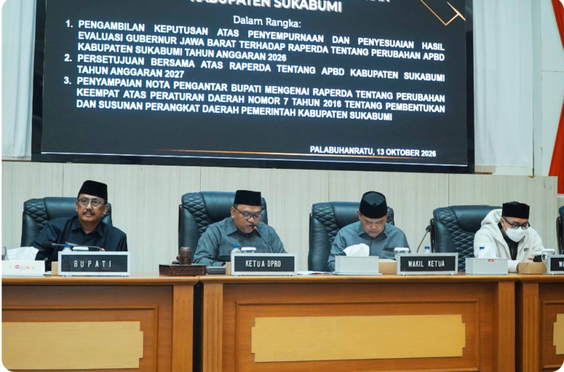 Rapat Paripurna DPRD Kabupaten Sukabumi, Selasa (13/10/2026).